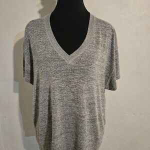 Rag & Bone Avryl Heather Gray V-Neck Tee Medium 2 of 3